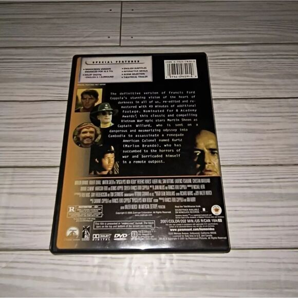Apocalypse Now Redux DVD 2001 Marlon Brando Movie In Case - Picture 4 of 4